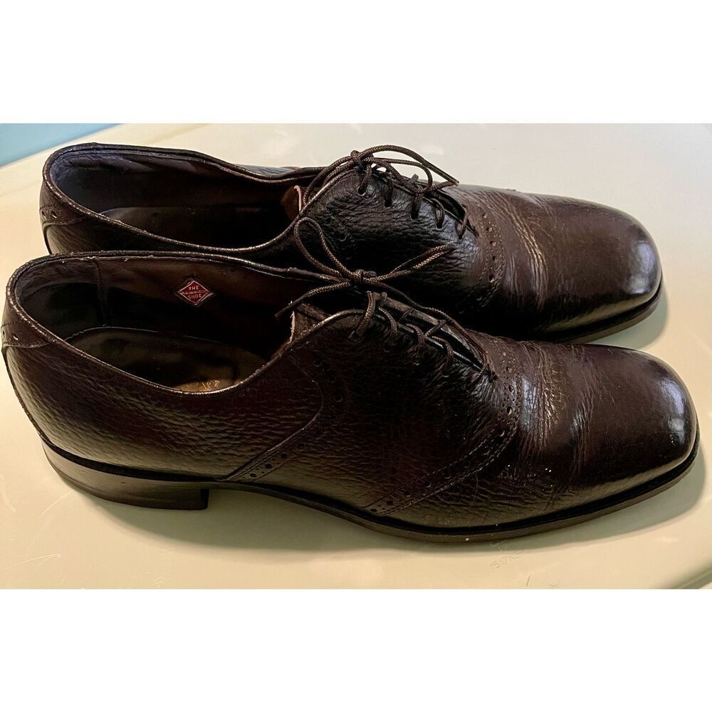 Vintage Stetson Black Leather Dress Shoes Lace Up‎ Men's Size 10.5 C/E US A29